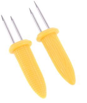 Maïskolven Houders Set Voor Spiesjes Bbq Twin Prong Sweetcorn Houder Vork Keuken Tool -10 Pcs 72XF