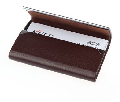 Maison Fabre Beste Maison Fabre Jasmijn Kaart Pakket Lederen Zakelijke Creditcard Naam Id-kaart Houder Case Wallet doos Bruin