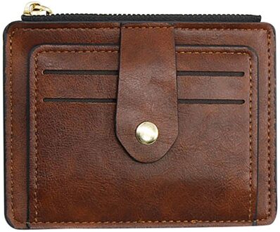 Maison Fabre Portemonnee Vrouwen Mode Portemonnee Kleine Pocket Zip Lederen Portemonnee Portemonnee Voor Creditcards bruin