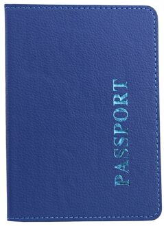 Maison Fabre zak paspoort pakket man vrouw houder kaarthouder portefeuilles card portemonnee effen kleur lederen paspoorthouder blauw