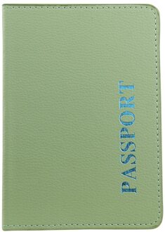 Maison Fabre zak paspoort pakket man vrouw houder kaarthouder portefeuilles card portemonnee effen kleur lederen paspoorthouder groen