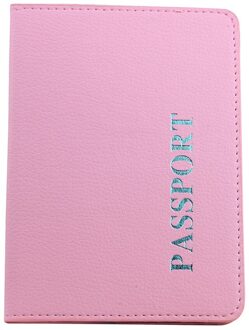 Maison Fabre zak paspoort pakket man vrouw houder kaarthouder portefeuilles card portemonnee effen kleur lederen paspoorthouder roze