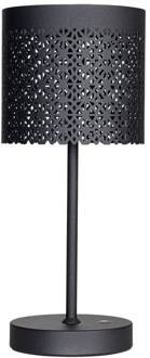 Maison LED accu-tafellamp IP44 zwart zandzwart