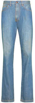 MAISON MARGIELA Blauwe Jeans met Licht Vuile Effect Maison Margiela , Blue , Heren - W30,W32,W33,W31,W34