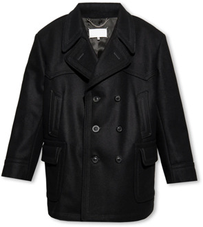 MAISON MARGIELA Double-Breasted Coats Maison Margiela , Black , Heren - Xs,2Xs