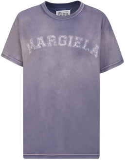 MAISON MARGIELA Faded College Logo T-shirt Maison Margiela , Purple , Dames - S