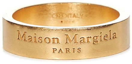 MAISON MARGIELA Gouden Toon-op-toon Gegraveerd Logo Sieraden Maison Margiela , Yellow , Unisex - 48 MM