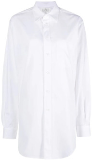 MAISON MARGIELA Katoenen Poplin Overhemd Maison Margiela , White , Dames - XS