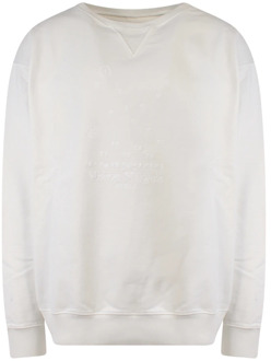 MAISON MARGIELA Katoenen sweatshirt met logo voor heren Maison Margiela , White , Heren