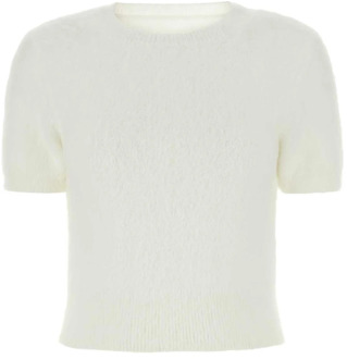 MAISON MARGIELA Luxe Ivory Angora Blend Sweater Maison Margiela , White , Dames - M,S