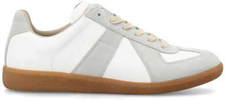 MAISON MARGIELA Replica sneaker van kalfsleer met suède details Wit - 40