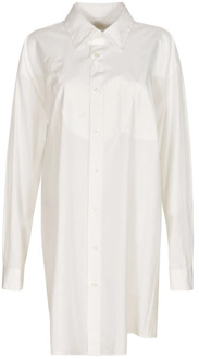 MAISON MARGIELA Stijlvolle Overhemden Collectie Maison Margiela , White , Dames - Xs,3Xs