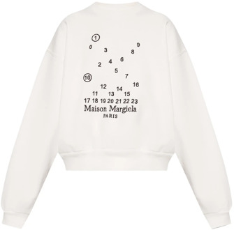 MAISON MARGIELA Sweatshirt met logo Maison Margiela , White , Dames - L,M,S,Xs