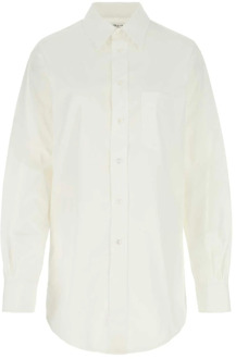 MAISON MARGIELA Tijdloze witte poplin overhemd Maison Margiela , White , Dames - S,3Xs,2Xs