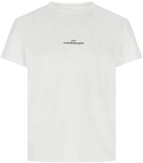 MAISON MARGIELA Wit katoenen T-shirt Maison Margiela , White , Heren - L,M,S
