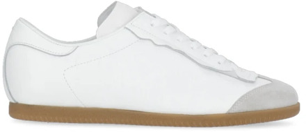 MAISON MARGIELA Witte Leren Sneakers Ronde Neus Maison Margiela , White , Dames - 37 Eu,36 Eu,40 Eu,35 EU
