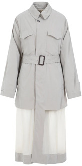 MAISON MARGIELA Zand Trenchcoat Maison Margiela , Gray , Dames - XS