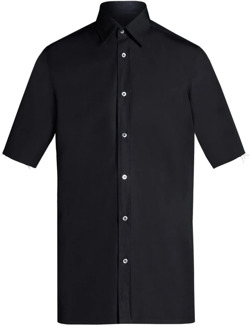 MAISON MARGIELA Zwarte Katoenen Korte Mouw T-Shirt Maison Margiela , Black , Heren - 2Xl,L