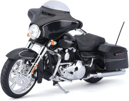 Maisto Model Motor Harley Davidson Street Glide 2015 15 X 3 X 6 Cm - Schaal 1:12 - Speelgoed Motoren - Miniatuurmotor Zwart