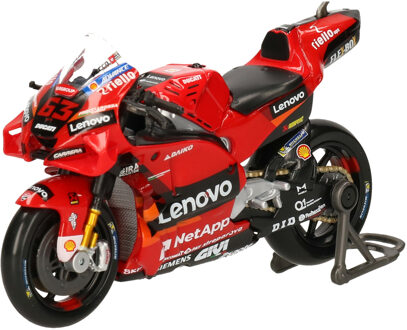 Maisto Model motor/speelgoed motor Ducati Desmosedici MotoGP - rood - 11 cm - schaal 1:18