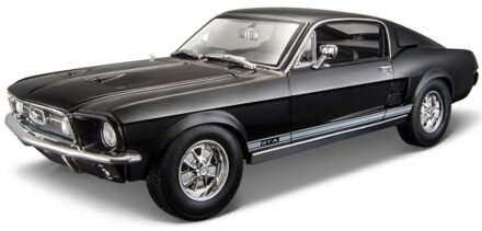 Maisto Modelauto - Ford Mustang 1967 - zwart - schaal 1:18 - speelgoedauto