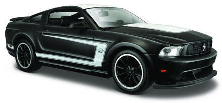 Maisto Modelauto Ford Mustang - Boss 302 2012 - matzwart - 20 cm - 1:24