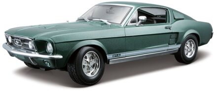 Maisto Modelauto Ford Mustang - groen - 1967 - schaal 1:18 - auto schaalmodel - speelgoedauto