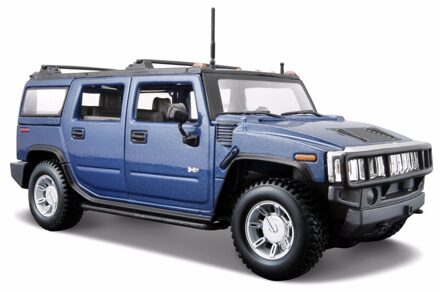 Maisto Modelauto - Hummer H2 - blauw - schaal 1:24 - speelgoedauto