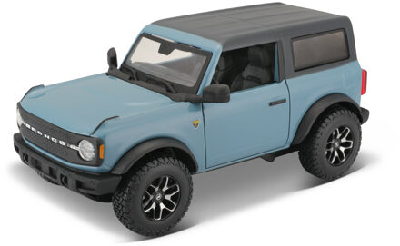 Maisto Modelauto/speelgoedauto Ford Bronco Badlands - blauw - 18 cm - schaal 1:24