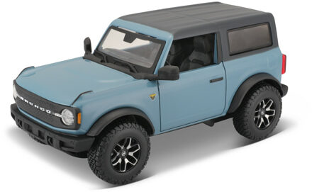 Maisto Modelauto/speelgoedauto Ford Bronco Badlands - blauw - schaal 1:24/18 x 8 x 7 cm