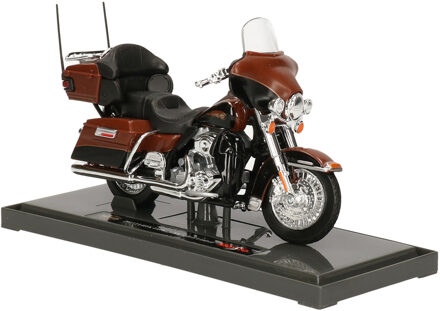Maisto Modelmotor/speelgoedmotor Harley-Davidson Electra Glide Ultra Limited 2013 schaal 1:18/14 x 4 x 6 cm Bruin