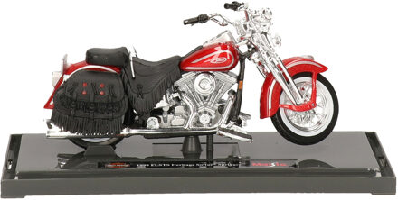 Maisto Modelmotor/speelgoedmotor Harley-Davidson Heritage - rood - 12 cm - schaal 1:18
