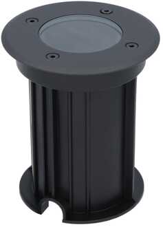 Maisy LED Grondspot Rond - Dimbaar - GU10 fitting - Rond - Ø12cm - Tuinspot - Oprit - Zwart - IP67 waterdicht