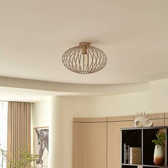 Maivi plafondlamp, beige, 40 cm, ijzer, kooi zandbeige