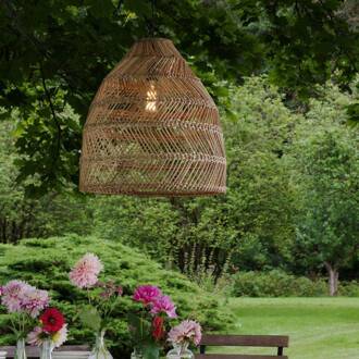 Maja hanglamp, rotan naturel, Ø 53 cm, IP44 licht hout