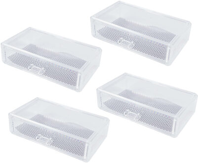 Make- 4x -up organizer - 1 compartimenten bakje - transparant - kunststof - 18 x 12 x 5 cm