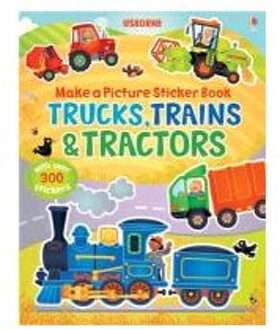 Make a Picture Sticker Book Trains, Trucks & Tractors