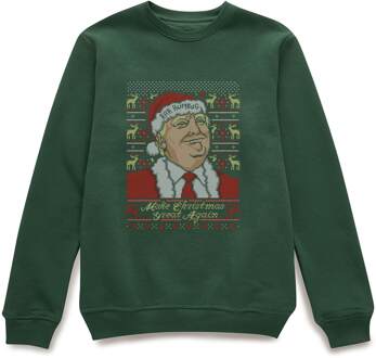 Make Christmas Great Again Donald Trump Kersttrui - Groen - M