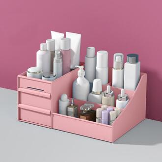 Make Drawers Organizer Box Sieraden Lippenstift Opbergdozen Organizzatore Cassetti Container Make Up Case Cosmetische Container roze