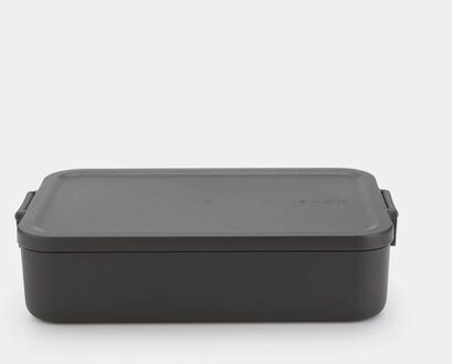 Make & Take lunchbox large, kunststof dark grey Grijs - Nvt