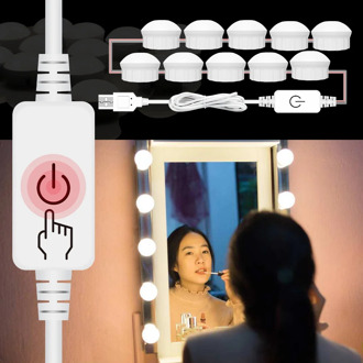 Make up Furniture Lighting USB Port Makeup Vanity Mirror Light Bulb Kit 12V Touch Dimmable Decor Hollywood Dressing Table Lamp