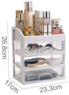 Make-Up Geval Make-Up Borstel Houder Organizer Box Sieraden Container Makeup Organizer Drawers Plastic Cosmetische Opbergdoos Rack 3 drawers