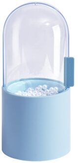 Make-Up Kwasten En Potlood Houder 8.7 "Hoogte Cosmetica Organizer Met Clear Deksel Slide Venster Makeup Brush Holder Gereedschap Blauw