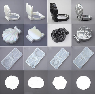 Make-Up Mirror Cosmetic Case Silicone Mold DIY Resin Epoxy Ornament
