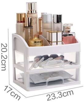 Make-Up Organisator Voor Cosmetische Grote Capaciteit Cosmetische Opbergdoos Organizer Desktop Sieraden Nagellak Make Drawer Container 2 laag Drawer