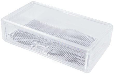 Make-up organizer - 1 compartimenten bakje - transparant - kunststof - 18 x 12 x 5 cm
