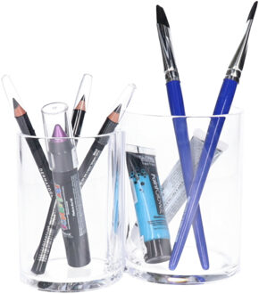 Make-up organizer - 2 compartimenten bakje - transparant