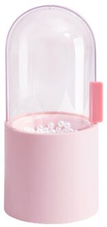 Make-Up Organizer En Potlood Houder 8.7 "Hoogte Cosmetica Make-Up Kwasten Organizer Met Clear Deksel Slide Venster Make-Up Borstel Holdel roze