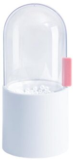 Make-Up Organizer En Potlood Houder 8.7 "Hoogte Cosmetica Make-Up Kwasten Organizer Met Clear Deksel Slide Venster Make-Up Borstel Holdel wit