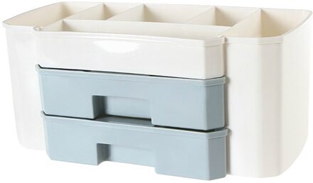 Make-Up-Organizer Grote Make Holder Nail-Polish Organizer Badkamer Slaapkamer Opbergdoos Kantoor Diversen Make Up Container Dozen blauw